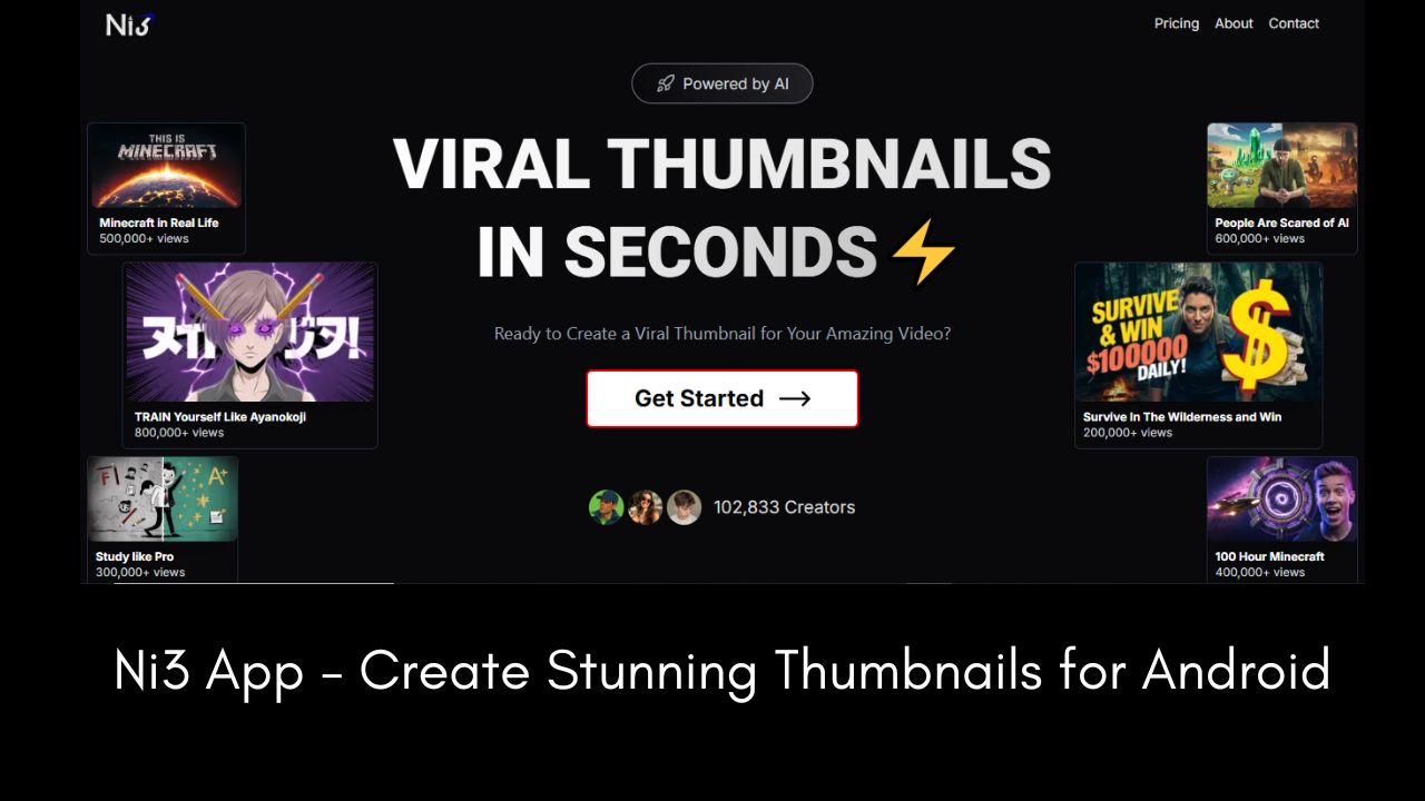 Ni3 App - Create Stunning Thumbnails for Android